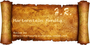 Hartenstein Renáta névjegykártya