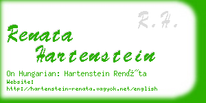 renata hartenstein business card